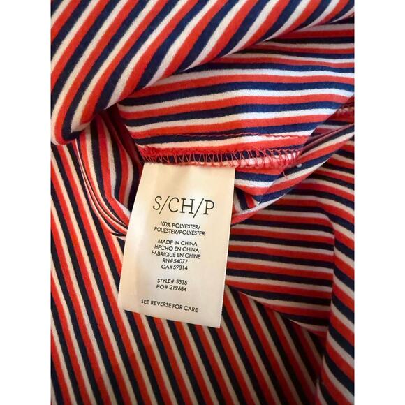 Cabi Women's Franklin Red White Blue Striped Blouse Size Small #5335 - Picture 8 of 9